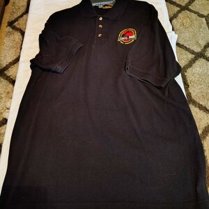 Blue Generations Black Polo With Jurassic Park Logo